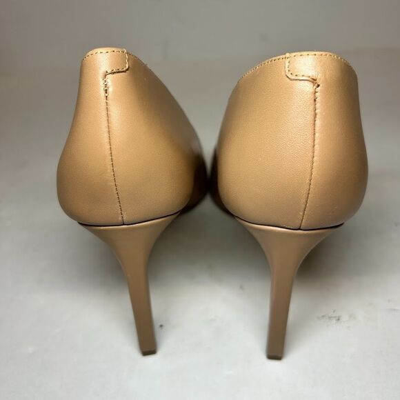 Nine West Womens 9 W Medium Natural Leather Stiletto Pump High Heels NIB IK0 - Picture 3 of 4